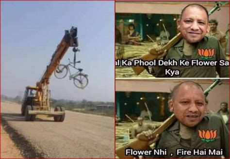 Bulldozer Is Back Netizens Cheer For Yogi Adityanath As Bjp Crosses