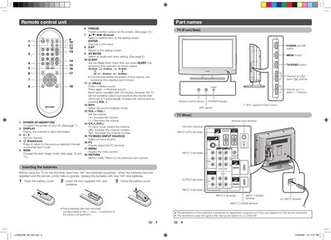 Pdf Manual For Sharp Tv Lc A M