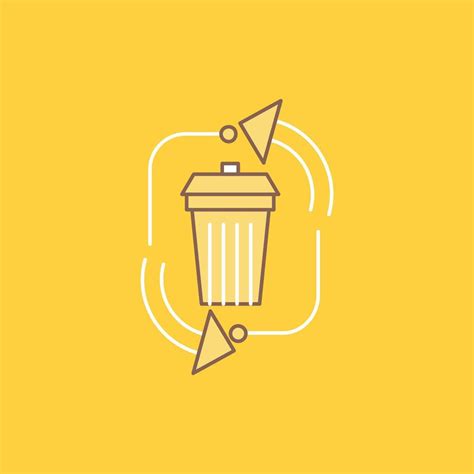 waste. disposal. garbage. management. recycle Flat Line Filled Icon ...