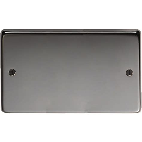 Black Nickel Double Blank Plate Ironmongery From Period Home Style