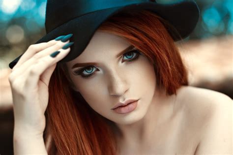 Wallpaper Face Women Redhead Model Depth Of Field Long Hair