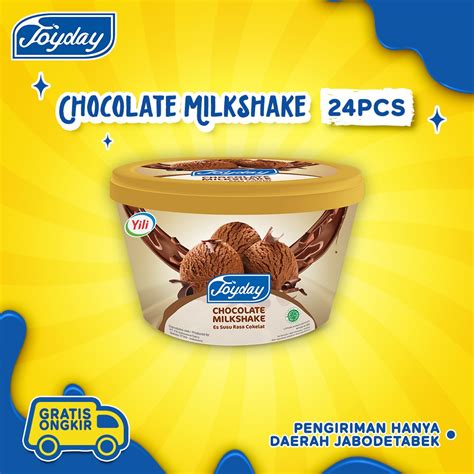 Jual Joyday Ice Cream Chocolate Milkshake Isi 24pcs Eskrim Cup