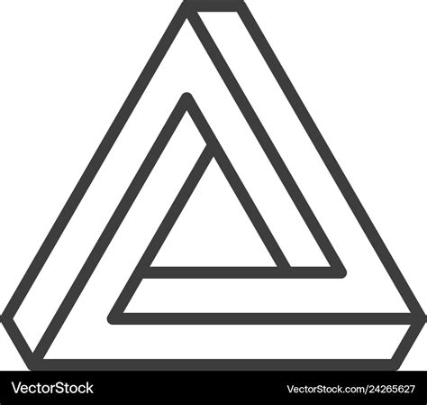 Penrose Triangle Icon Royalty Free Vector Image