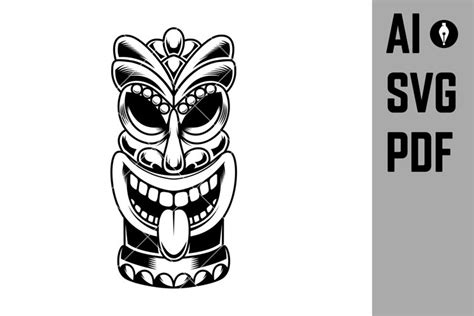 Tiki Idol Tiki Wooden Statue Svg Eps Ai Pdf 2378287