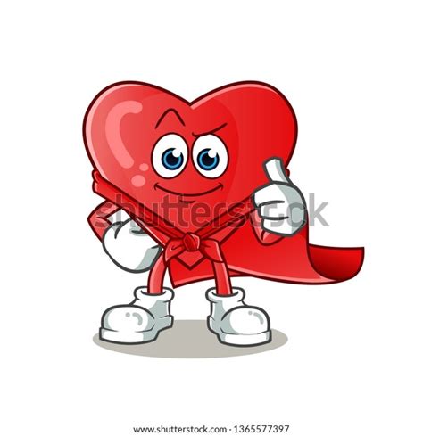 Heart Super Hero Mascot Vector Cartoon เวกเตอร์สต็อก ปลอดค่าลิขสิทธิ์ 1365577397 Shutterstock