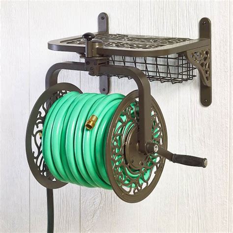 Liberty Garden Steel 125 Ft Wall Mount Hose Reel In The Garden Hose