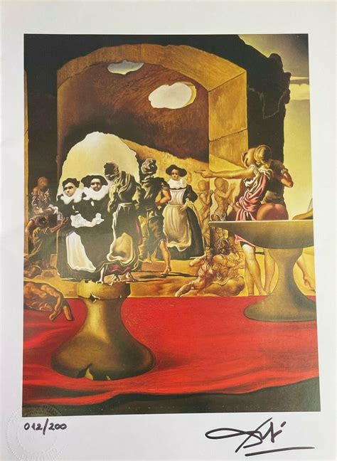 Salvador Dali Slave Market Original Hand Signed Print With Coa