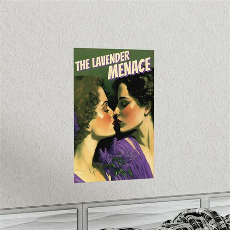 Lesbian Pulp Book Cover Poster The Lavender Menace Sapphic Art Etsy