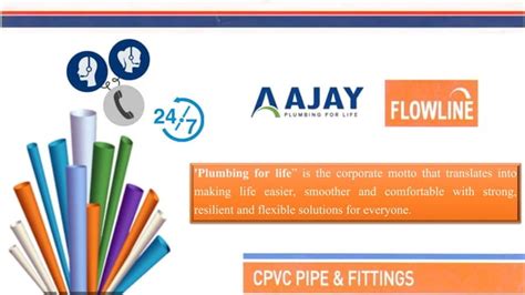 Cpvc Pipe Manufacturers In India Ajaypipes PPT