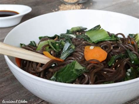 Nouilles Soba Au Chou Chinois Carotte Et Gingembre La Cuisine D Adeline