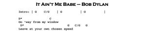 Bob Dylan It Aint Me Babe Guitar Lesson Tab Chords JGB