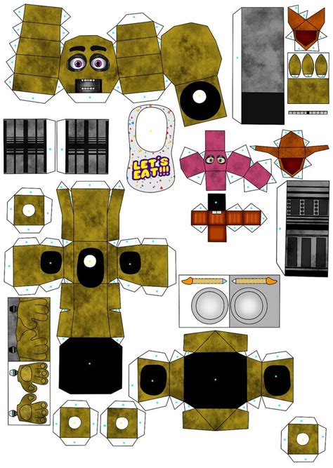 Chica De Papercraft Fnaf Crafts Paper Doll Template Paper Toys Template