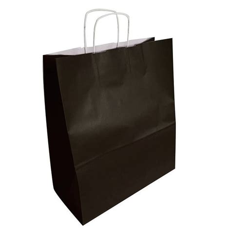 Sacs Papier Kraft Noir Emballage Cadeaux Kraft Noir Poche Kraft Noir