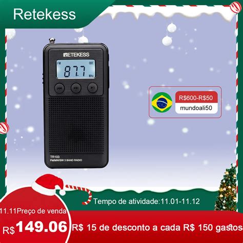 Retekess Tr Bolso Port Til Mini R Dio Fm Mw Sw R Dio De Sintonia