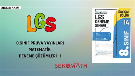 8 Sınıf Pruva Yayınları Matematik Deneme Sınavı Çözümleri 1 2022