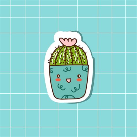 Premium Vector Cute Cactus In A Pot Drawn By Hand Draw Mexican Cactus