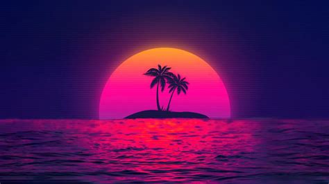 Neon Island Sunset Magic Backiee