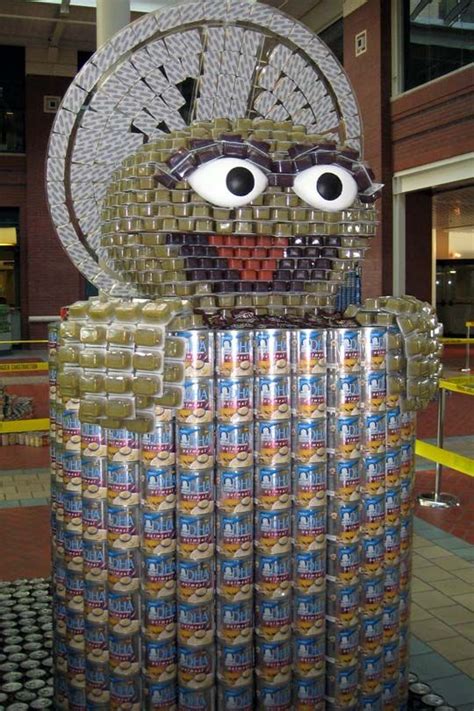 Canned Food Food Sculpture Food Drive 3d Art Projects