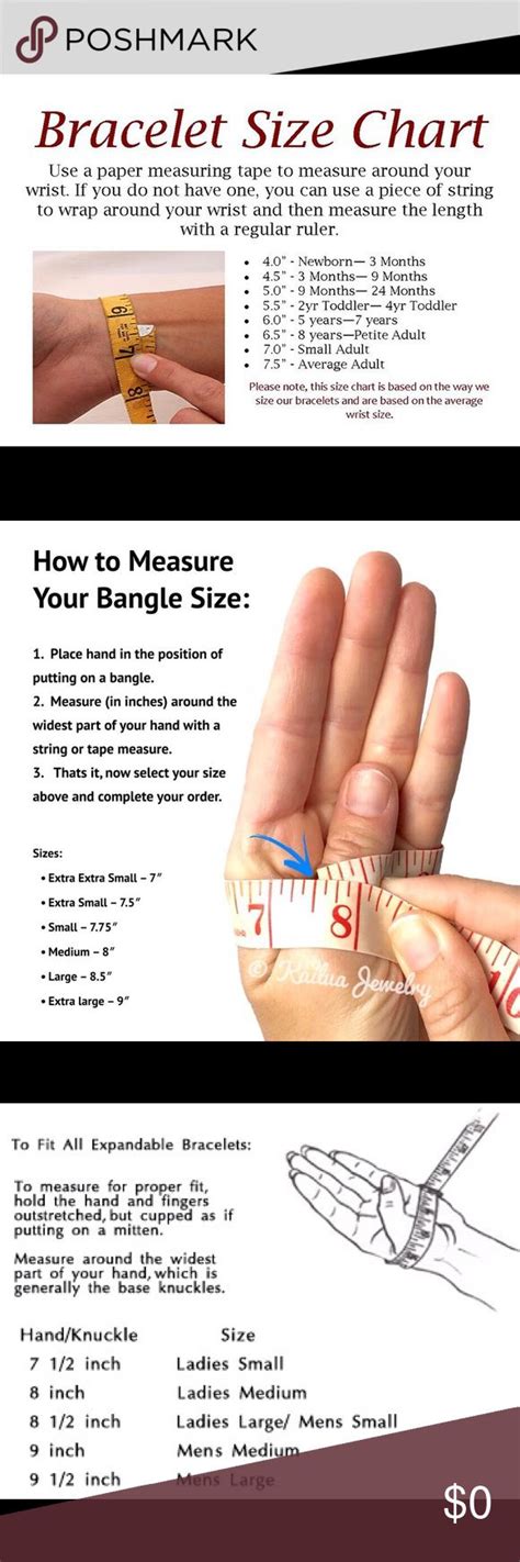 How To Measure For A Bracelet Bracelet Size Chart Bracelet Sizes