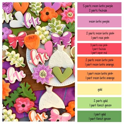 Garden Wedding Color Palette And Icing Formulas Icing Colors Wedding