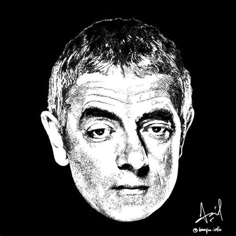 Rowan Atkinson Portrait Pen Line Sketch By Ariecool