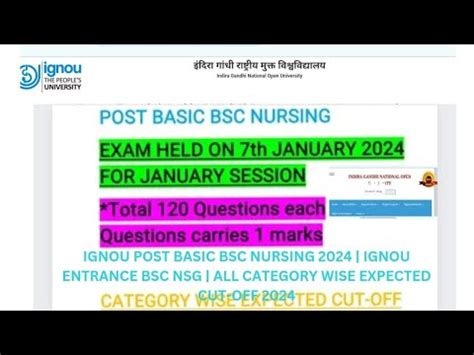 Ignou Post Basic Bsc Nursing Ignou Entrance Bsc Nsg All