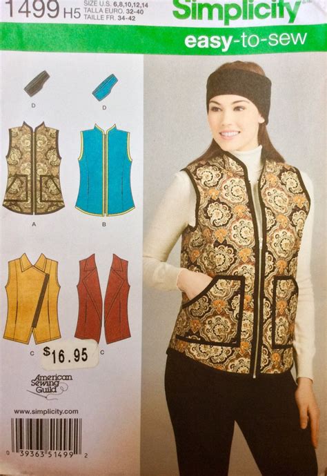 Simplicity Vest Sewing Patterns Pattern Rjuuc Edu Np