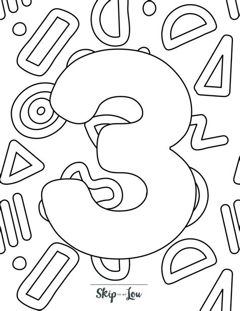 Number Coloring Pages - Free Printable Numbers to Color | Skip To ... - Worksheets Library