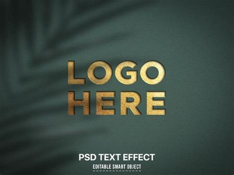 Premium Psd Gold Logo Mockup Psd