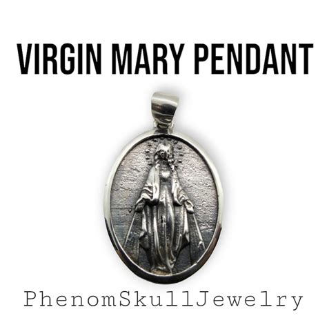 Handmade Virgin Mary Pendant Mother Of All Handcrafted Religious Symbol Of Protection Fine