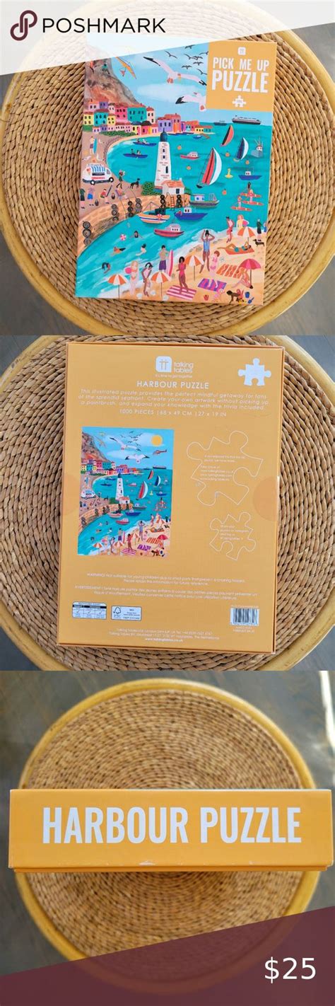 NIB Beachside Harbor 1000 Piece Jigsaw Puzzle 1000 Piece Jigsaw