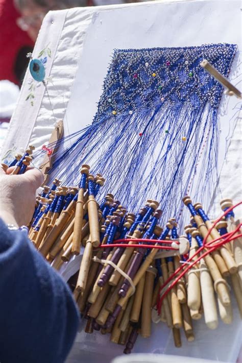 Woman Making Bobbin Lace Stock Image Image Of Complicated 41173281