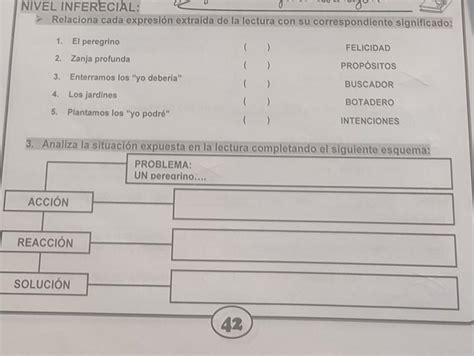 Ayudaa Porfavor Es Del Peregrino El Que Responda Todo Le Doy Estrellas