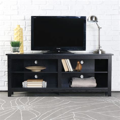 Essential 58 Inch Corner Tv Console Black By Walker Edison