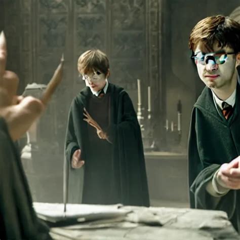 Daniel Radcliffe As Harry Potter Casting A Spell At Stable Diffusion