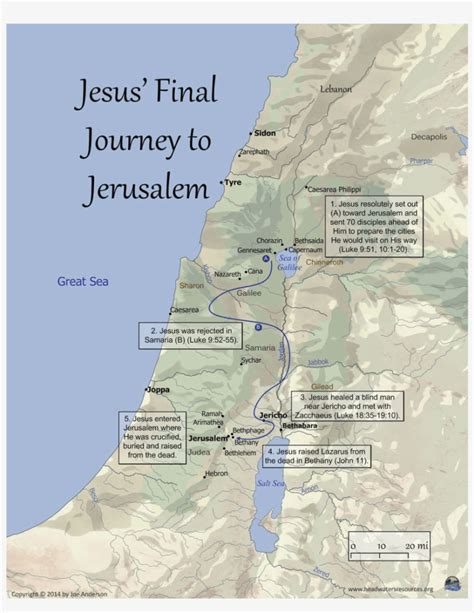 Unit Mapdone Jesus Last Journey To Jerusalem Map X Png