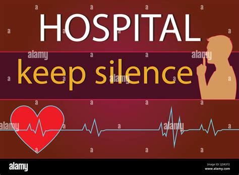 hospital keep silence. with gradient background Stock Vector Image ...