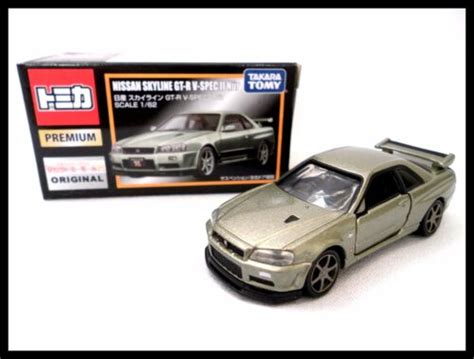 TOMICA PREMIUM ORIGINAL NISSAN SKYLINE R34 GT R V SPEC II Nur 1 62 TOMY