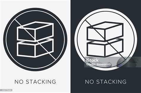ilustracion de   stack packaging symbol sign  label indicating