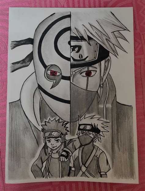 Kakashi And Obito Drawing