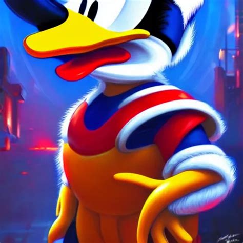 Donald Duck Getting Angry Sci Fi Gritty Shadowrun Stable