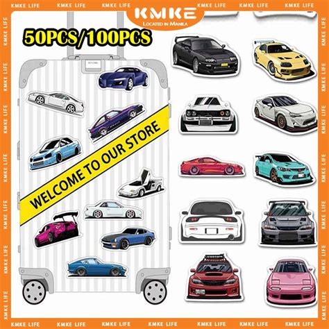 Pcs Jdm Car Graffiti Sticker Waterproof Superrun Supercar Hot Rod Diy Luggage Laptop