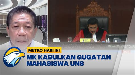 MK Kabulkan Gugatan Mahasiswa UNS Soal Kepala Daerah Di Bawah 40 Tahun