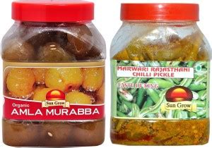 Sun Grow Combo Of Organic Homemade Pickles Murabbas Amla Murabba Kg