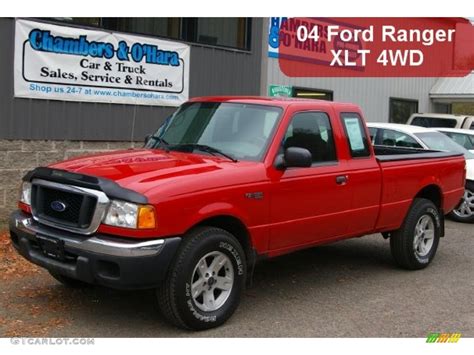 2004 Bright Red Ford Ranger XLT SuperCab 4x4 49135786 Photo 8