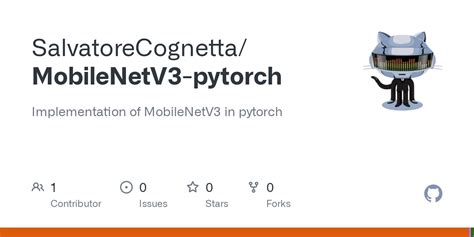 GitHub SalvatoreCognetta MobileNetV3 Pytorch Implementation Of