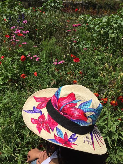 Hand Painted Natural Straw Hats Genuine Aguade O Style Hat Etsy