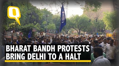 Bharat Bandh Protests By Dalit Groups Bring Delhi To A Standstill Youtube