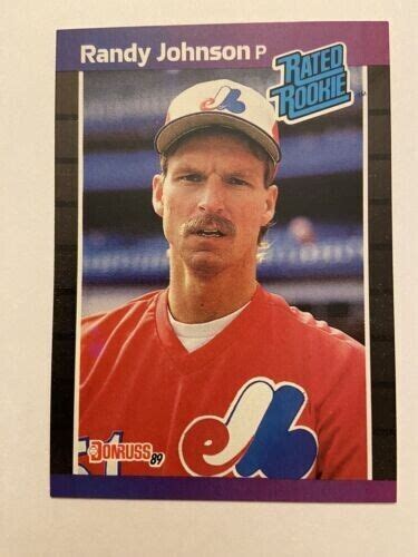 1989 Donruss Randy Johnson Rookie Card 42 Montreal Expos 1 00 Shipping