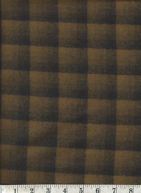 Pendleton Black And Gold Plaid Wool Flannel Fabric 60 Etsy Wool